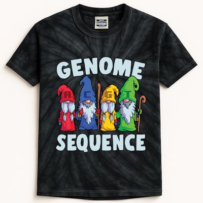 Genome Sequence Funny Gnome Biology Physics Science Pun Kids Tie-Dye T-Shirt