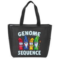 Genome Sequence Funny Gnome Biology Physics Science Pun Zip Tote Bag