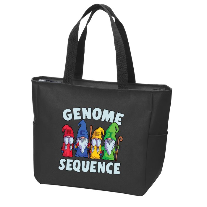 Genome Sequence Funny Gnome Biology Physics Science Pun Zip Tote Bag