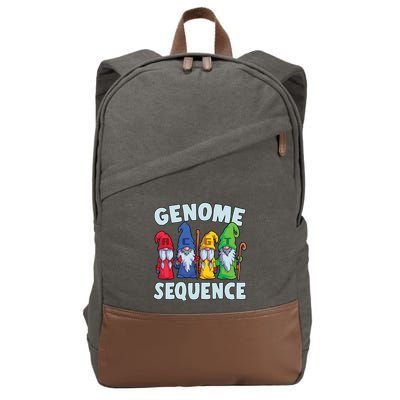 Genome Sequence Funny Gnome Biology Physics Science Pun Cotton Canvas Backpack