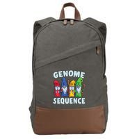 Genome Sequence Funny Gnome Biology Physics Science Pun Cotton Canvas Backpack