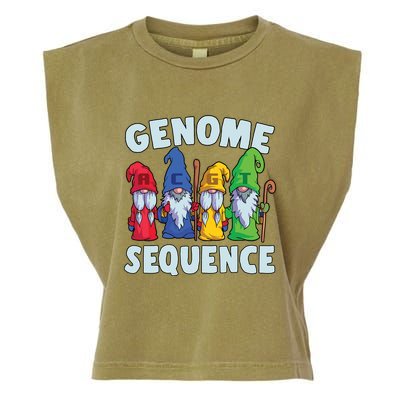 Genome Sequence Funny Gnome Biology Physics Science Pun Garment-Dyed Women's Muscle Tee