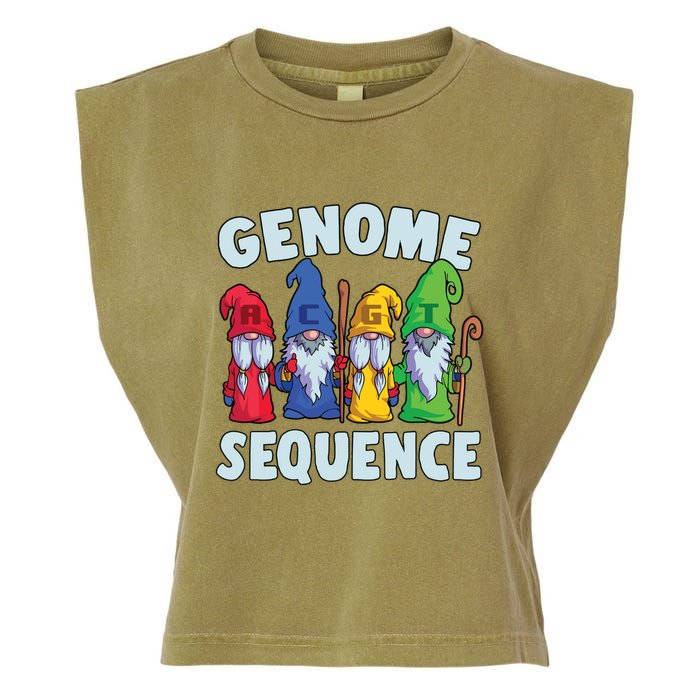 Genome Sequence Funny Gnome Biology Physics Science Pun Garment-Dyed Women's Muscle Tee