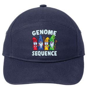 Genome Sequence Funny Gnome Biology Physics Science Pun 7-Panel Snapback Hat