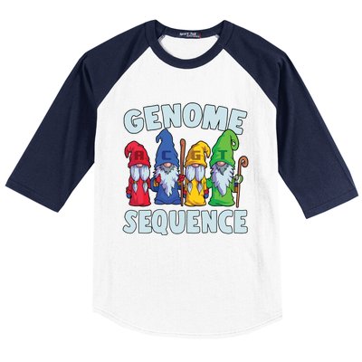 Genome Sequence Funny Gnome Biology Physics Science Pun Baseball Sleeve Shirt