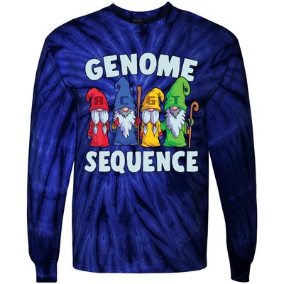 Genome Sequence Funny Gnome Biology Physics Science Pun Tie-Dye Long Sleeve Shirt