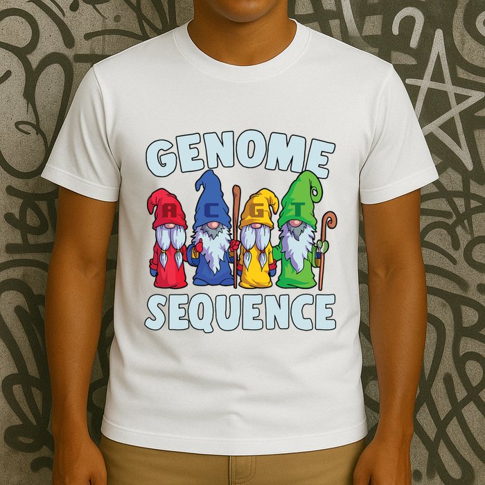 Genome Sequence Funny Gnome Biology Physics Science Pun T-Shirt