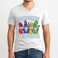 Genome Sequence Funny Gnome Biology Physics Science Pun V-Neck T-Shirt