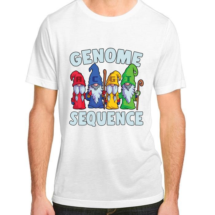 Genome Sequence Funny Gnome Biology Physics Science Pun Adult ChromaSoft Performance T-Shirt