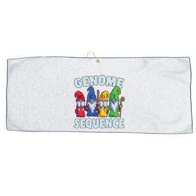 Genome Sequence Funny Gnome Biology Physics Science Pun Large Microfiber Waffle Golf Towel