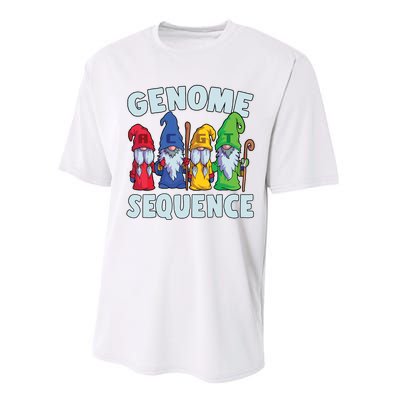 Genome Sequence Funny Gnome Biology Physics Science Pun Performance Sprint T-Shirt