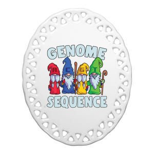 Genome Sequence Funny Gnome Biology Physics Science Pun Ceramic Oval Ornament