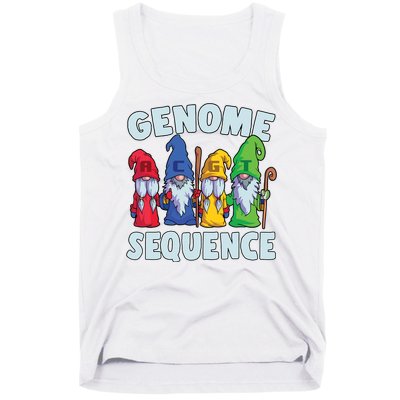 Genome Sequence Funny Gnome Biology Physics Science Pun Tank Top