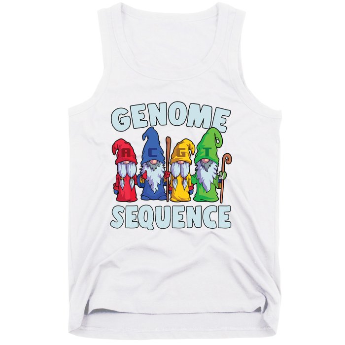 Genome Sequence Funny Gnome Biology Physics Science Pun Tank Top