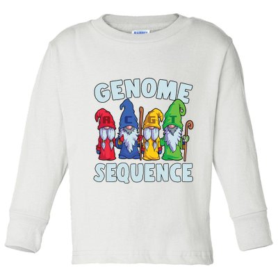 Genome Sequence Funny Gnome Biology Physics Science Pun Toddler Long Sleeve Shirt