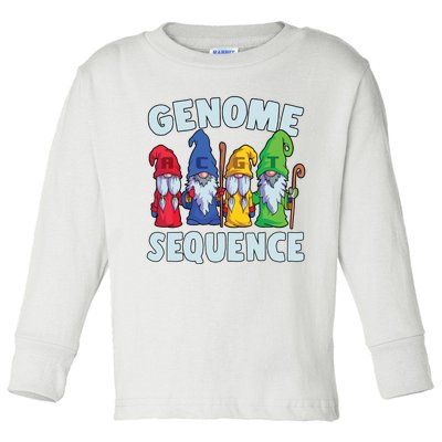 Genome Sequence Funny Gnome Biology Physics Science Pun Toddler Long Sleeve Shirt