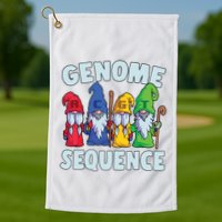 Genome Sequence Funny Gnome Biology Physics Science Pun Golf Towel