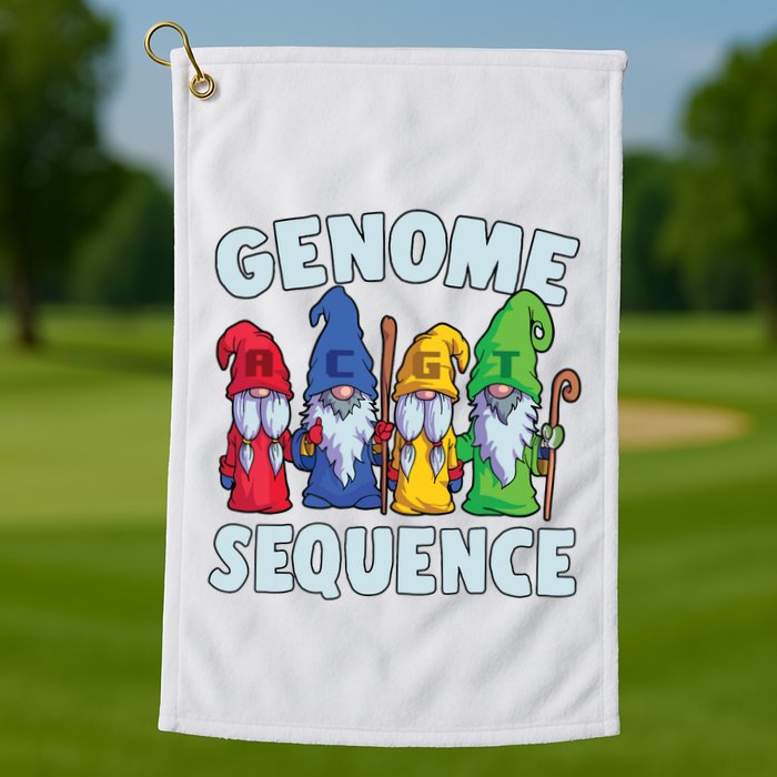 Genome Sequence Funny Gnome Biology Physics Science Pun Golf Towel