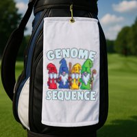 Genome Sequence Funny Gnome Biology Physics Science Pun Golf Towel