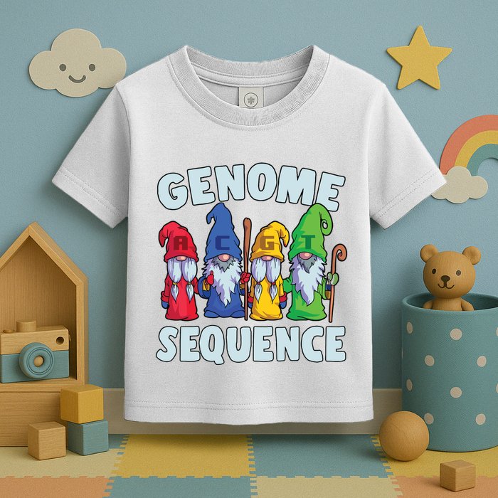 Genome Sequence Funny Gnome Biology Physics Science Pun Toddler T-Shirt