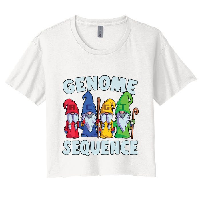 Genome Sequence Funny Gnome Biology Physics Science Pun Crop Top