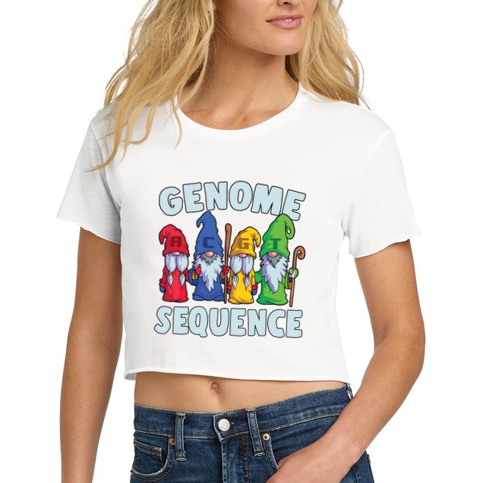 Genome Sequence Funny Gnome Biology Physics Science Pun Crop Top
