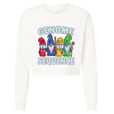 Genome Sequence Funny Gnome Biology Physics Science Pun Cropped Pullover Crew