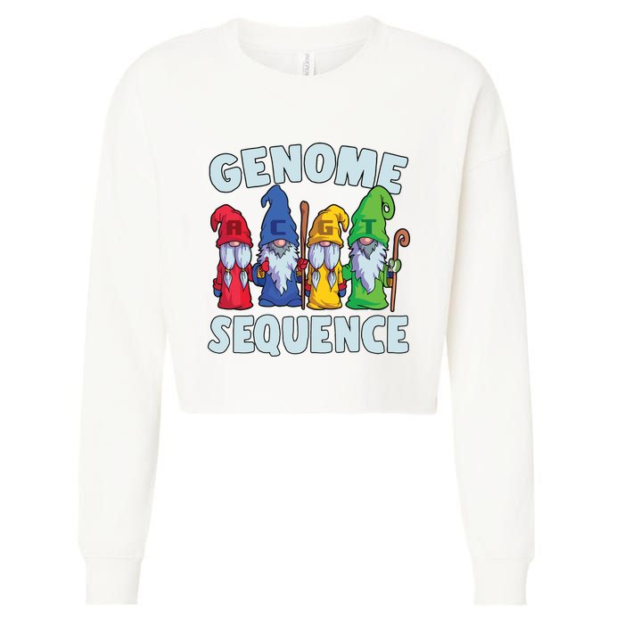 Genome Sequence Funny Gnome Biology Physics Science Pun Cropped Pullover Crew
