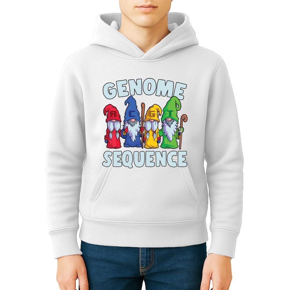 Genome Sequence Funny Gnome Biology Physics Science Pun Kids Hoodie