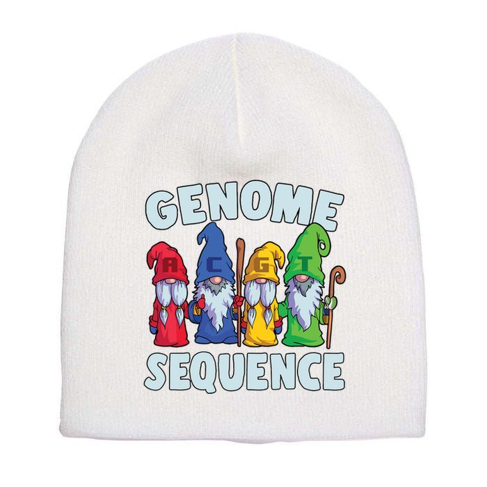 Genome Sequence Funny Gnome Biology Physics Science Pun Short Acrylic Beanie