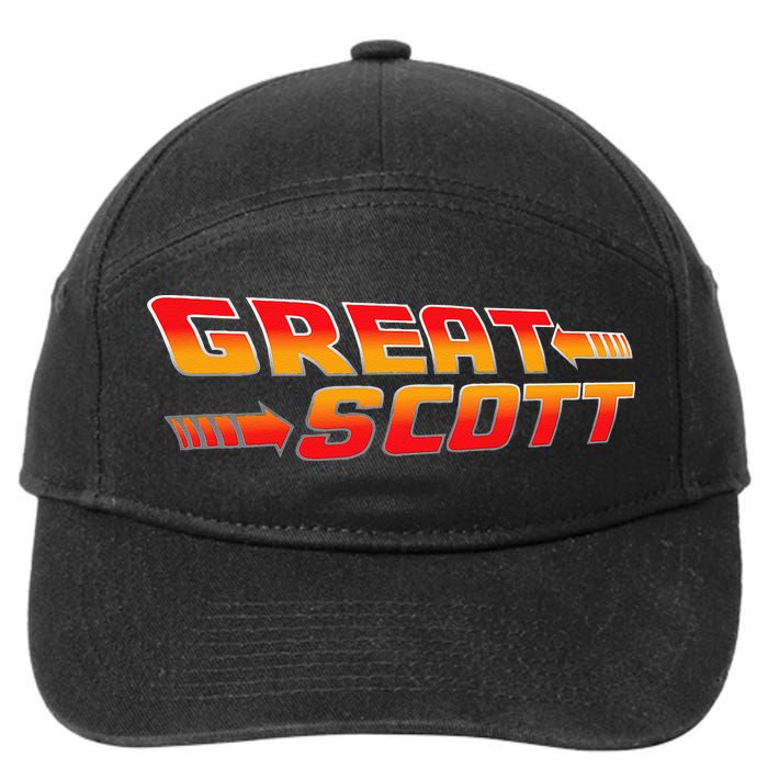Great Scott Funny Time Traveler Mad Scientist Inventor 7-Panel Snapback Hat