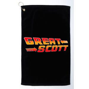 Great Scott Funny Time Traveler Mad Scientist Inventor Platinum Collection Golf Towel