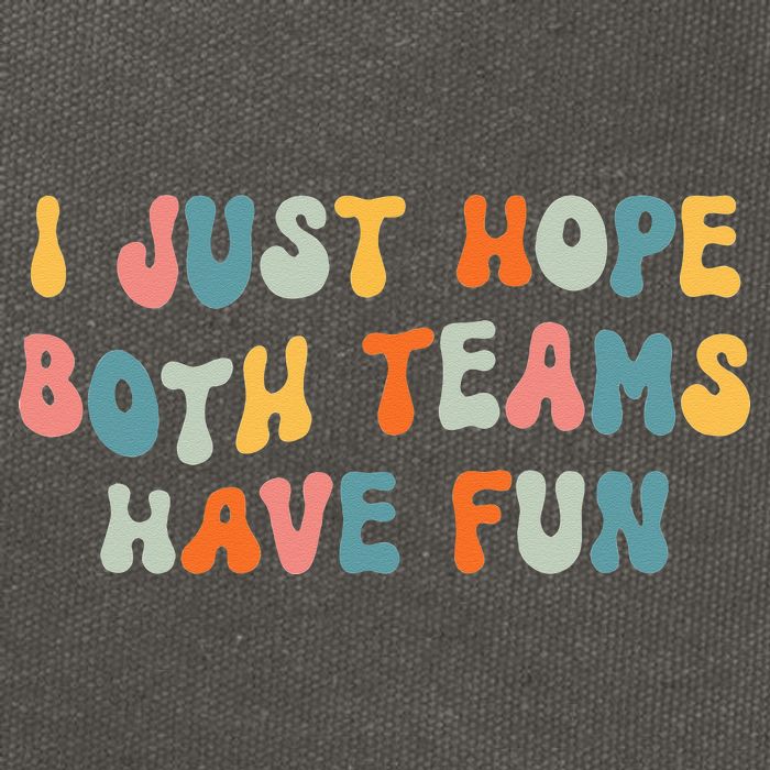 Groovy style Funny Football, I Just Hope Both Teams Have Fun Cotton Canvas Backpack