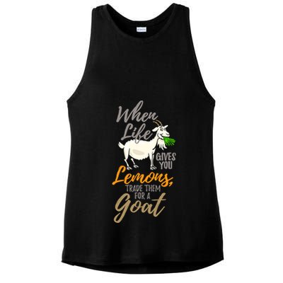 Goat Stuff For Goat Lovers | Farm Animal Meme Pun Funny Goat Ladies PosiCharge Tri-Blend Wicking Tank