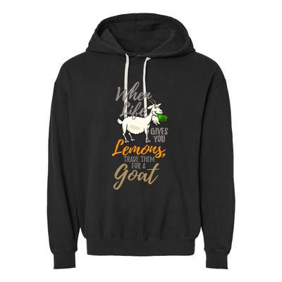 Goat Stuff For Goat Lovers | Farm Animal Meme Pun Funny Goat Garment-Dyed Fleece Hoodie