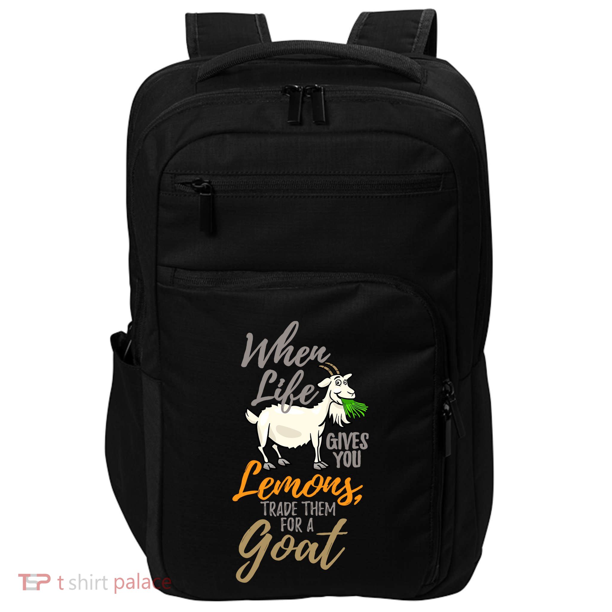 Goat Stuff For Goat Lovers | Farm Animal Meme Pun Funny Goat Impact Tech Backpack