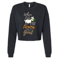 Goat Stuff For Goat Lovers | Farm Animal Meme Pun Funny Goat Cropped Pullover Crew