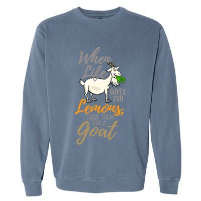 Goat Stuff For Goat Lovers | Farm Animal Meme Pun Funny Goat Garment-Dyed Sweatshirt