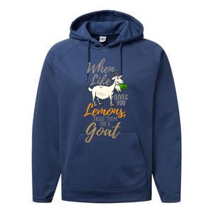 Goat Stuff For Goat Lovers | Farm Animal Meme Pun Funny Goat Performance Fleece Hoodie