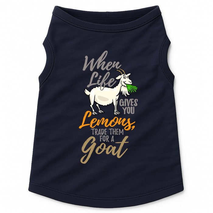 Goat Stuff For Goat Lovers | Farm Animal Meme Pun Funny Goat Doggie Tank
