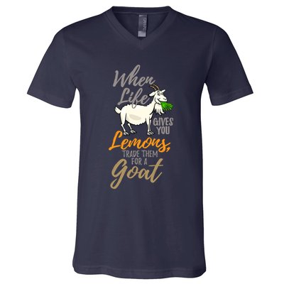 Goat Stuff For Goat Lovers | Farm Animal Meme Pun Funny Goat V-Neck T-Shirt