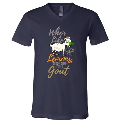 Goat Stuff For Goat Lovers | Farm Animal Meme Pun Funny Goat V-Neck T-Shirt