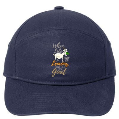 Goat Stuff For Goat Lovers | Farm Animal Meme Pun Funny Goat 7-Panel Snapback Hat