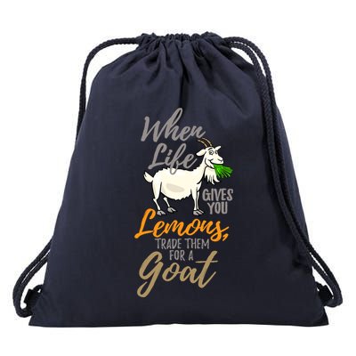 Goat Stuff For Goat Lovers | Farm Animal Meme Pun Funny Goat Drawstring Bag