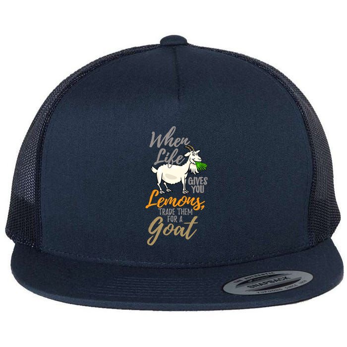 Goat Stuff For Goat Lovers | Farm Animal Meme Pun Funny Goat Flat Bill Trucker Hat