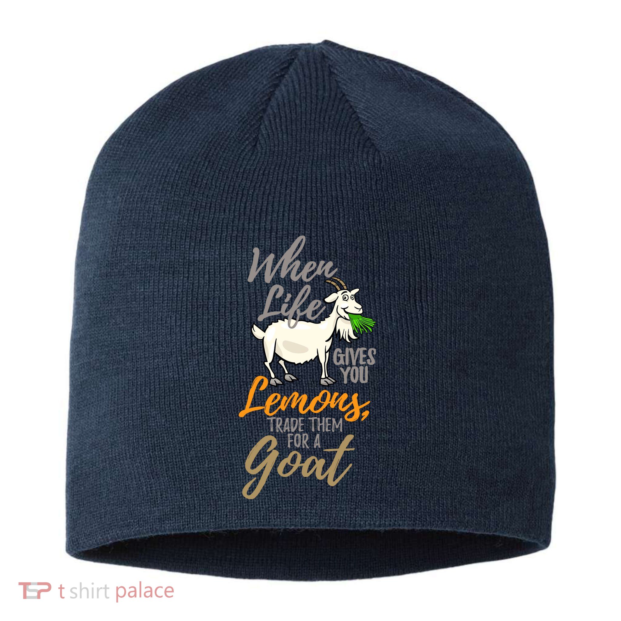 Goat Stuff For Goat Lovers | Farm Animal Meme Pun Funny Goat Sustainable Beanie