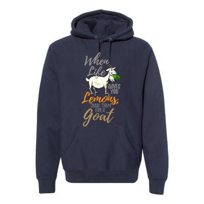 Goat Stuff For Goat Lovers | Farm Animal Meme Pun Funny Goat Premium Hoodie