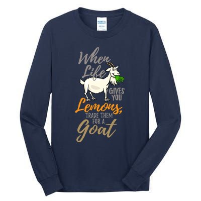 Goat Stuff For Goat Lovers | Farm Animal Meme Pun Funny Goat Tall Long Sleeve T-Shirt