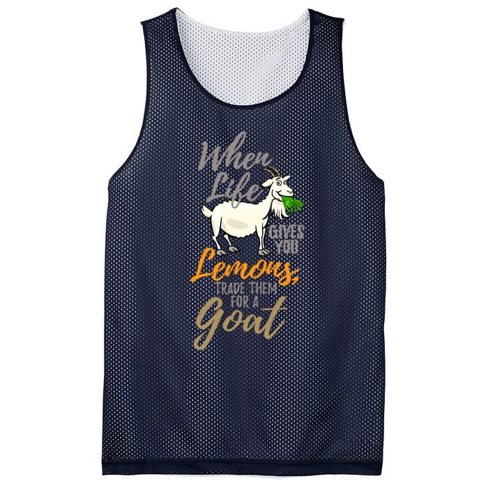 Goat Stuff For Goat Lovers | Farm Animal Meme Pun Funny Goat Mesh Reversible Basketball Jersey Tank