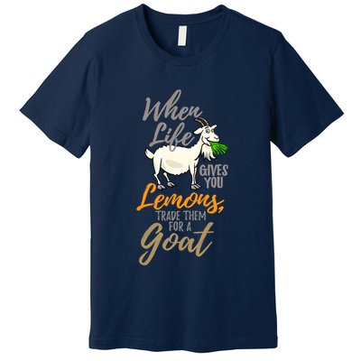 Goat Stuff For Goat Lovers | Farm Animal Meme Pun Funny Goat Premium T-Shirt